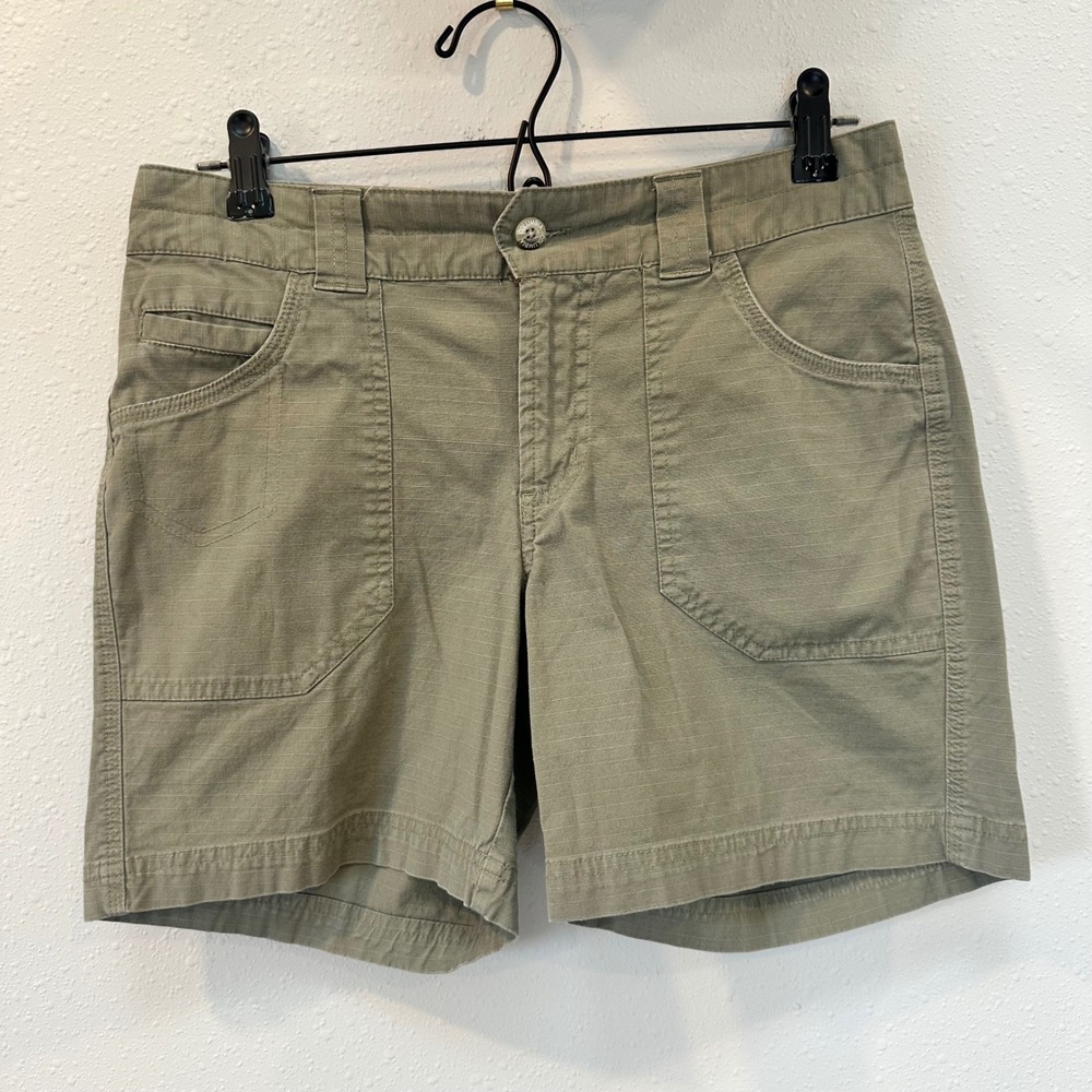 Columbia‎ Cargo Shorts Women 4 Sage Green Stretch Cotton Hiking Utility Gorpcore - Picture 2 of 16